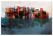 Canvas Print Forest of Skyscrapers (1-piece) Wide - abstraction of colorful skyscrapers 131705