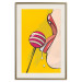 Wall Poster Sweet Lollipop - abstract woman licking a lollipop on a light yellow background 132205 additionalThumb 20