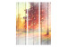 Folding Screen Autumn Sun (3-piece) - warm landscape among trees 132805 additionalThumb 3