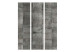 Room Separator Steel Pattern (3-piece) - industrial composition in gray design 133205 additionalThumb 3
