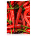 Room Divider Screen Chili Pepper - Background (3-piece) - pattern in fiery red vegetables 133305