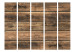 Room Divider Forest Composition II - texture of dark brown wooden planks 133605 additionalThumb 3