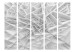 Room Separator White Cobweb II - abstract patterns of white geometric figures 133705 additionalThumb 3