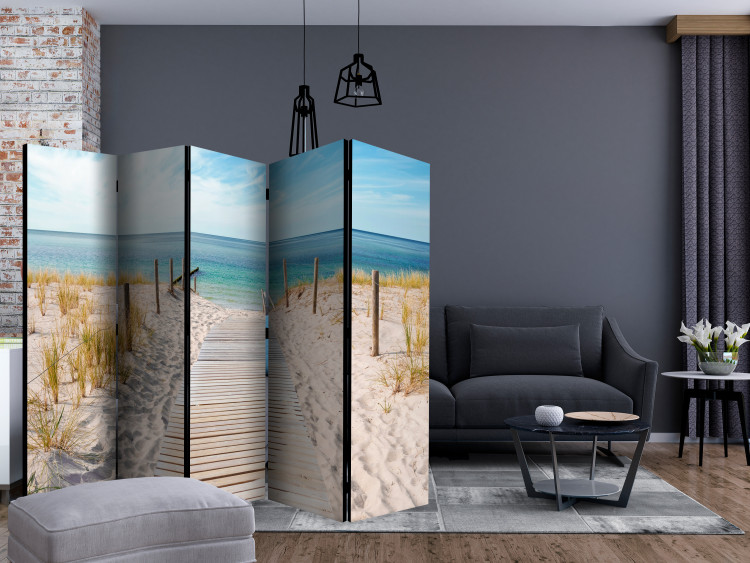 Room Divider Screen Seaside Holiday II - summer landscape of sand on the beach against the sea 134005 additionalImage 4