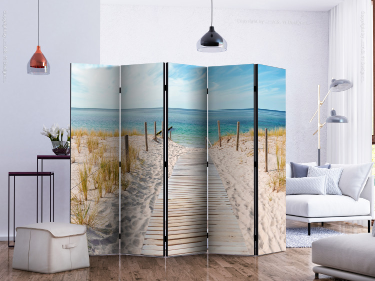 Room Divider Screen Seaside Holiday II - summer landscape of sand on the beach against the sea 134005 additionalImage 2