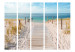 Room Divider Screen Seaside Holiday II - summer landscape of sand on the beach against the sea 134005 additionalThumb 3