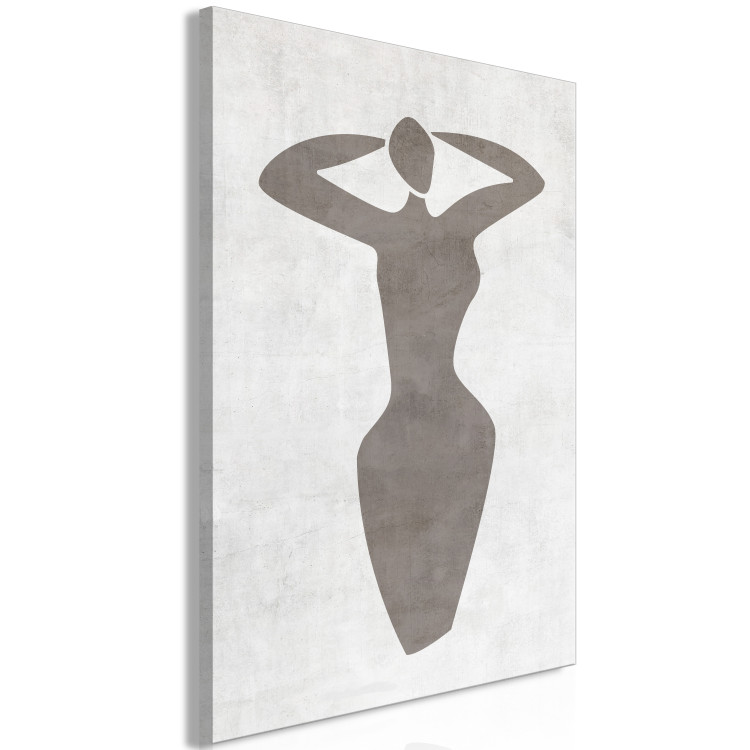 Canvas Print Woman with arms raised - black and white artwork in boho style 134205 additionalImage 2