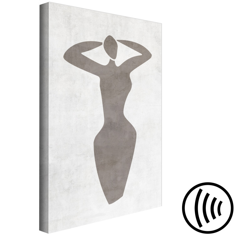Canvas Print Woman with arms raised - black and white artwork in boho style 134205 additionalImage 6