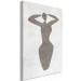 Canvas Print Woman with arms raised - black and white artwork in boho style 134205 additionalThumb 2