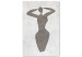 Canvas Print Woman with arms raised - black and white artwork in boho style 134205