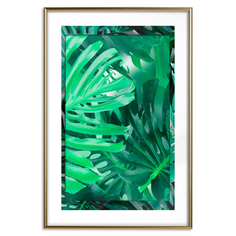Wall Poster Jungle Depth - greenish composition of leaves from the tropical jungle 134505 additionalImage 16
