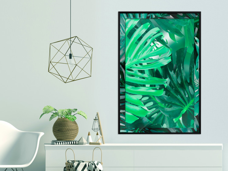 Wall Poster Jungle Depth - greenish composition of leaves from the tropical jungle 134505 additionalImage 8