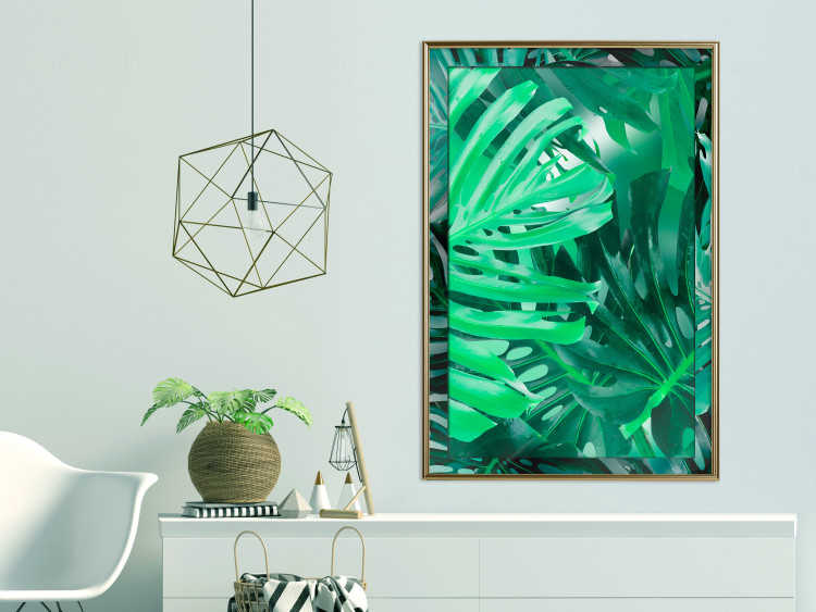 Wall Poster Jungle Depth - greenish composition of leaves from the tropical jungle 134505 additionalImage 9