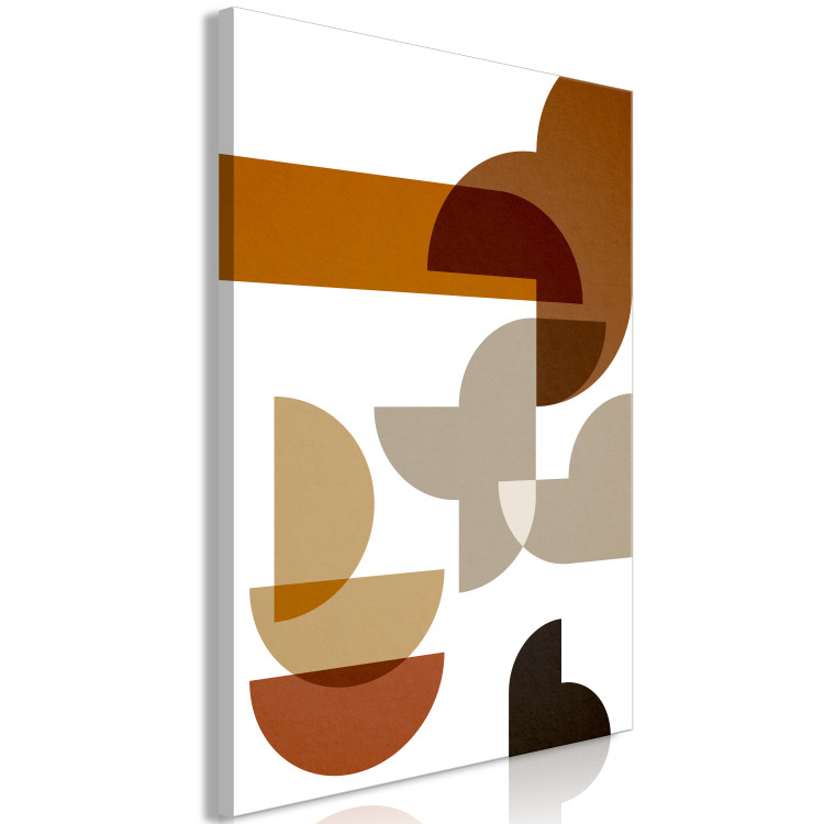 Canvas Art Print Shapes on the sand - geometric abstraction in earth colors 134705 additionalImage 2