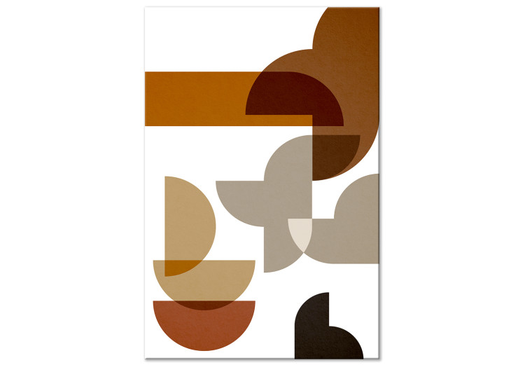 Canvas Art Print Shapes on the sand - geometric abstraction in earth colors 134705