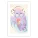 Wall Poster Raspberry Ice Cream - abstract line art of a person in pastel colors 135005 additionalThumb 19