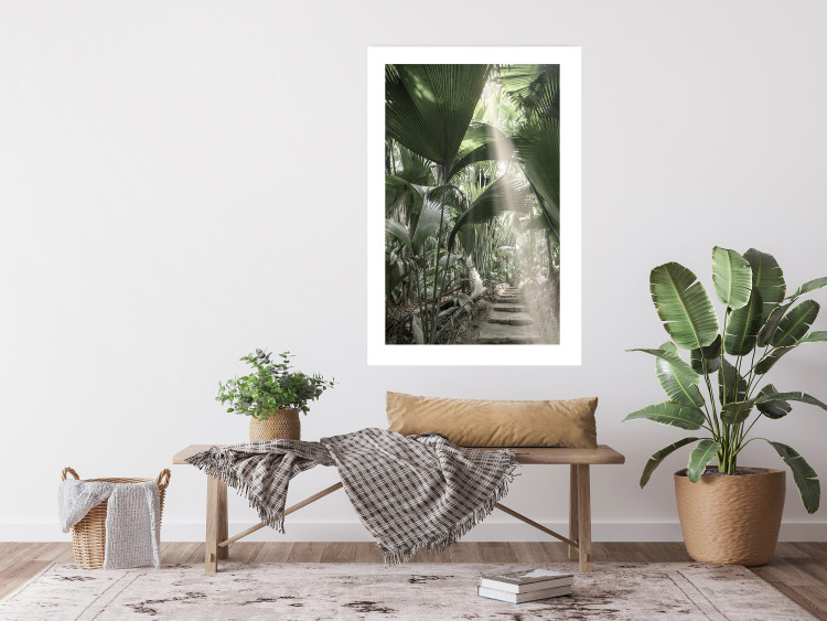 Poster Beam of Light - tropical composition of green jungle in sunlight 135305 additionalImage 12