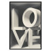 Poster Love in Grays - white texts with imitation of 3D effect on a light background 135505 additionalThumb 4