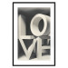 Poster Love in Grays - white texts with imitation of 3D effect on a light background 135505 additionalThumb 2
