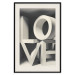 Poster Love in Grays - white texts with imitation of 3D effect on a light background 135505 additionalThumb 26