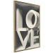 Poster Love in Grays - white texts with imitation of 3D effect on a light background 135505 additionalThumb 15