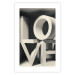 Poster Love in Grays - white texts with imitation of 3D effect on a light background 135505 additionalThumb 5