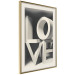 Poster Love in Grays - white texts with imitation of 3D effect on a light background 135505 additionalThumb 16