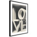 Poster Love in Grays - white texts with imitation of 3D effect on a light background 135505 additionalThumb 13