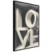 Poster Love in Grays - white texts with imitation of 3D effect on a light background 135505 additionalThumb 16