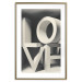 Poster Love in Grays - white texts with imitation of 3D effect on a light background 135505 additionalThumb 27