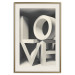 Poster Love in Grays - white texts with imitation of 3D effect on a light background 135505 additionalThumb 25