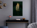 Wall Poster Graceful Leaf - golden plant composition on a dark green background 135605 additionalThumb 23