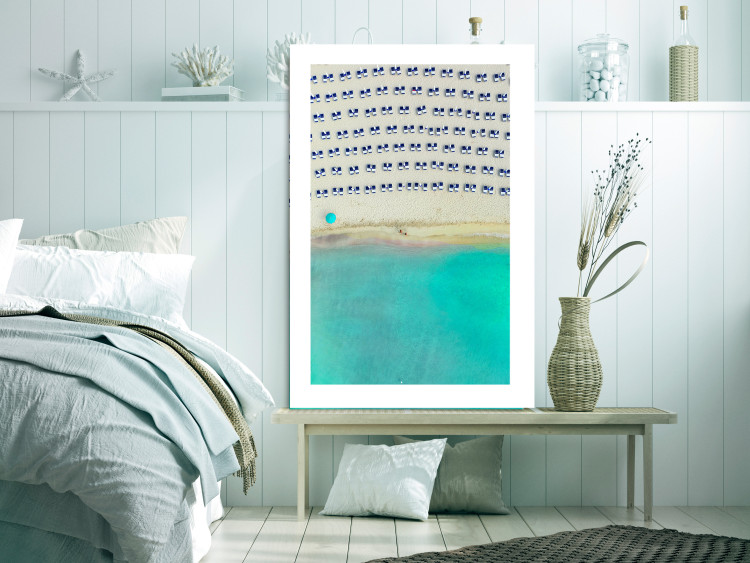 Wall Poster Salento - bird's eye view of the sea and beach loungers on a sandy beach 135905 additionalImage 23