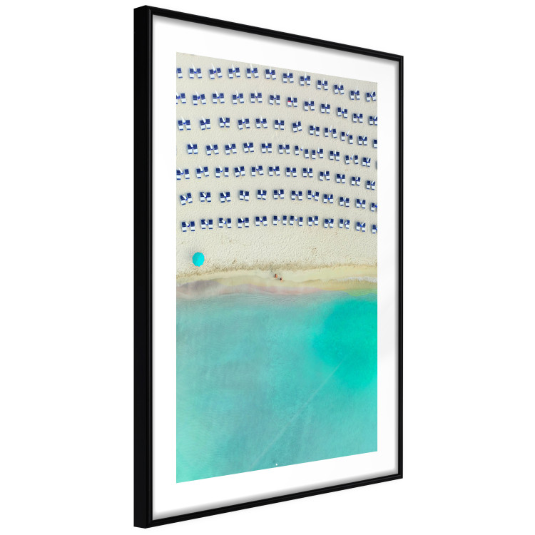 Wall Poster Salento - bird's eye view of the sea and beach loungers on a sandy beach 135905 additionalImage 5
