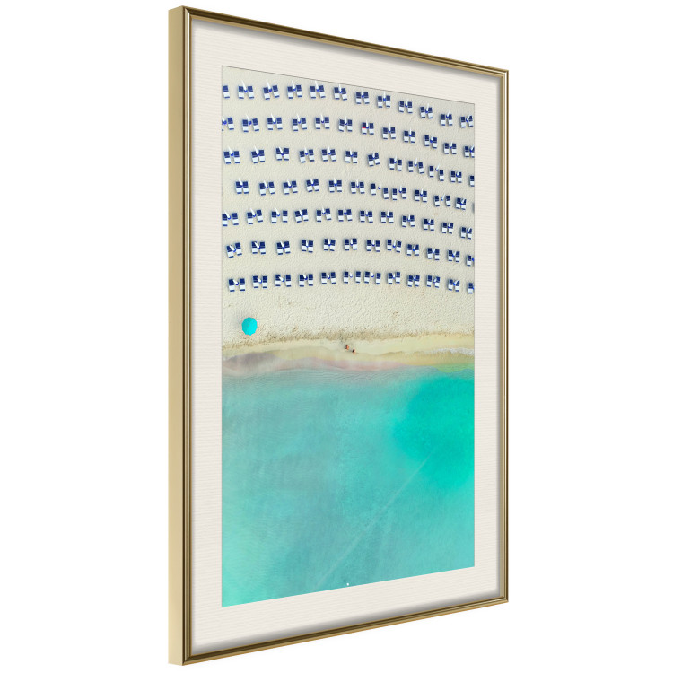 Wall Poster Salento - bird's eye view of the sea and beach loungers on a sandy beach 135905 additionalImage 6
