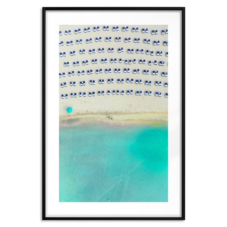 Wall Poster Salento - bird's eye view of the sea and beach loungers on a sandy beach 135905 additionalImage 19