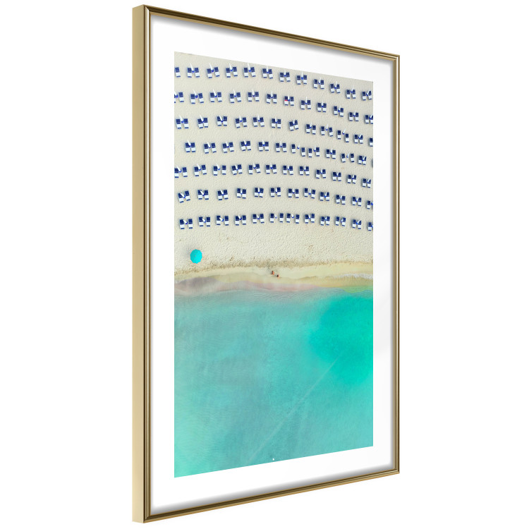 Wall Poster Salento - bird's eye view of the sea and beach loungers on a sandy beach 135905 additionalImage 6