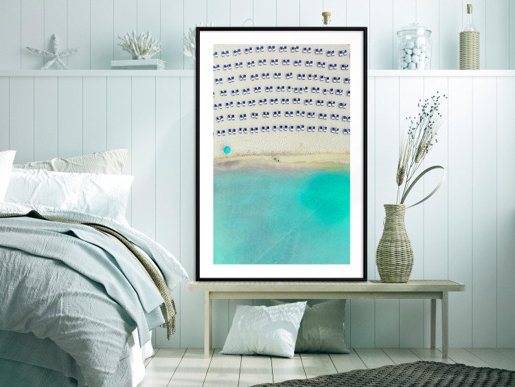 Wall Poster Salento - bird's eye view of the sea and beach loungers on a sandy beach 135905 additionalImage 20