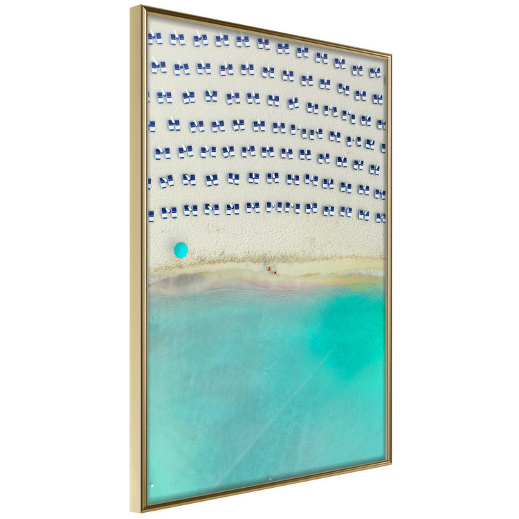 Wall Poster Salento - bird's eye view of the sea and beach loungers on a sandy beach 135905 additionalImage 7