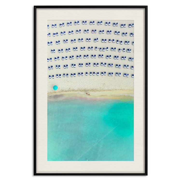 Wall Poster Salento - bird's eye view of the sea and beach loungers on a sandy beach 135905 additionalImage 17