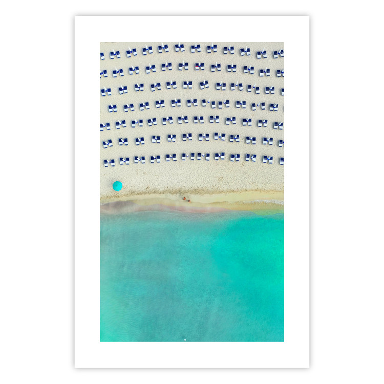 Wall Poster Salento - bird's eye view of the sea and beach loungers on a sandy beach 135905 additionalImage 11