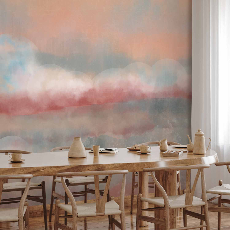 Wall Mural Abstract landscape - watercolour style composition in pink tones 137305 additionalImage 4
