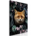 Canvas Fox in Flowers (1-piece) Vertical - forest animal amidst leaves 138605 additionalThumb 2