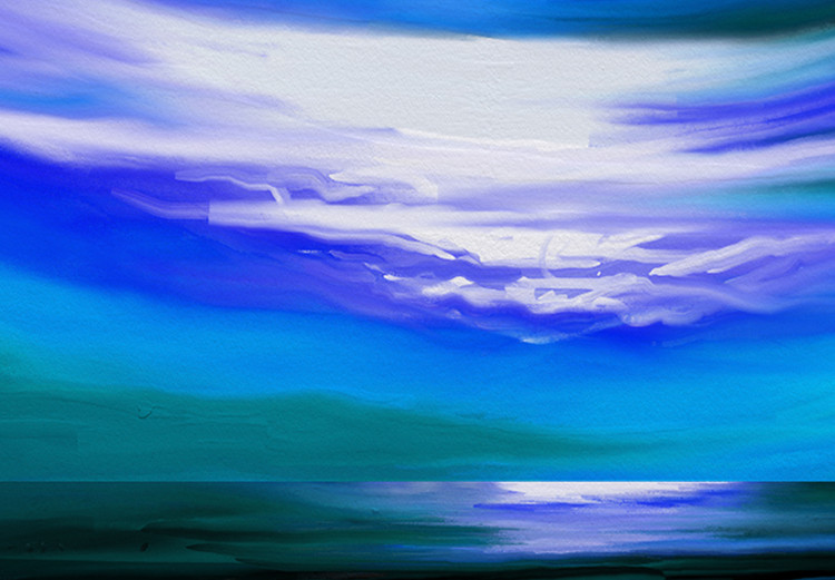 Canvas Blue Landscape (1-piece) Wide - blue unique abstraction 143705 additionalImage 5