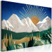 Canvas Awakening - Artwork With Sunrise Against the Backdrop of High Mountains 145505 additionalThumb 2