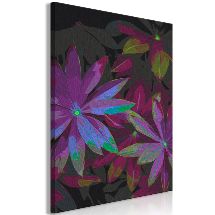 Paint by Number Kit Tropical Charm - Pointed Leaves in Green, Purple and Burgundy Colors 146205 additionalImage 6