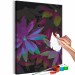 Paint by Number Kit Tropical Charm - Pointed Leaves in Green, Purple and Burgundy Colors 146205 additionalThumb 5