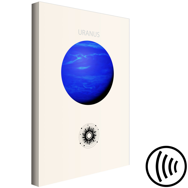 Canvas Uranus - The Blue Planet of the Solar System on a Cream Background 146305 additionalImage 6