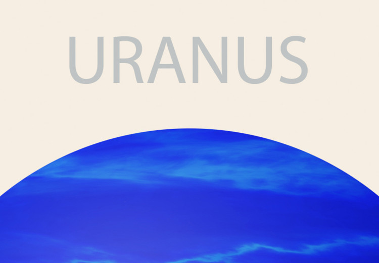 Canvas Uranus - The Blue Planet of the Solar System on a Cream Background 146305 additionalImage 4