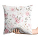 Decorative Velor Pillow Pink spring - a vintage-style rose and magnolia on white background 147105 additionalThumb 2